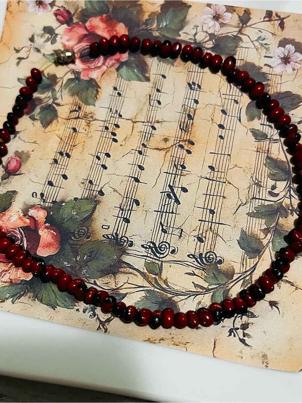 Classic Red Beaded Necklace for Women